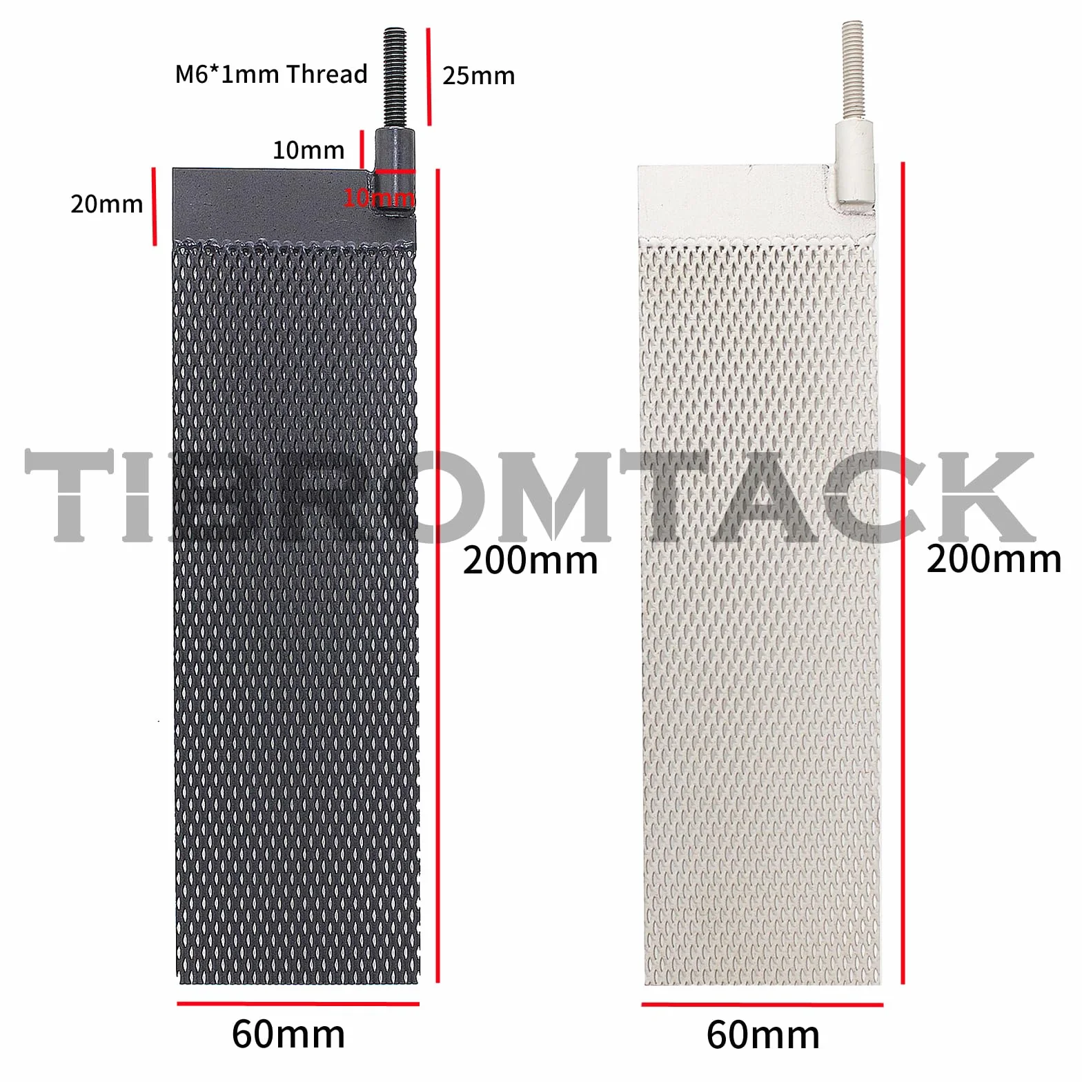 Elektroden aus Titan Elektrochemische Anwendung, 2PCS Titan Anode Mesh mit MMO Ruthenium-Iridium-Beschichtung und Kathoden-Elektrolyt-Mesh ohne Beschichtung für die Schwimmbadreinigung