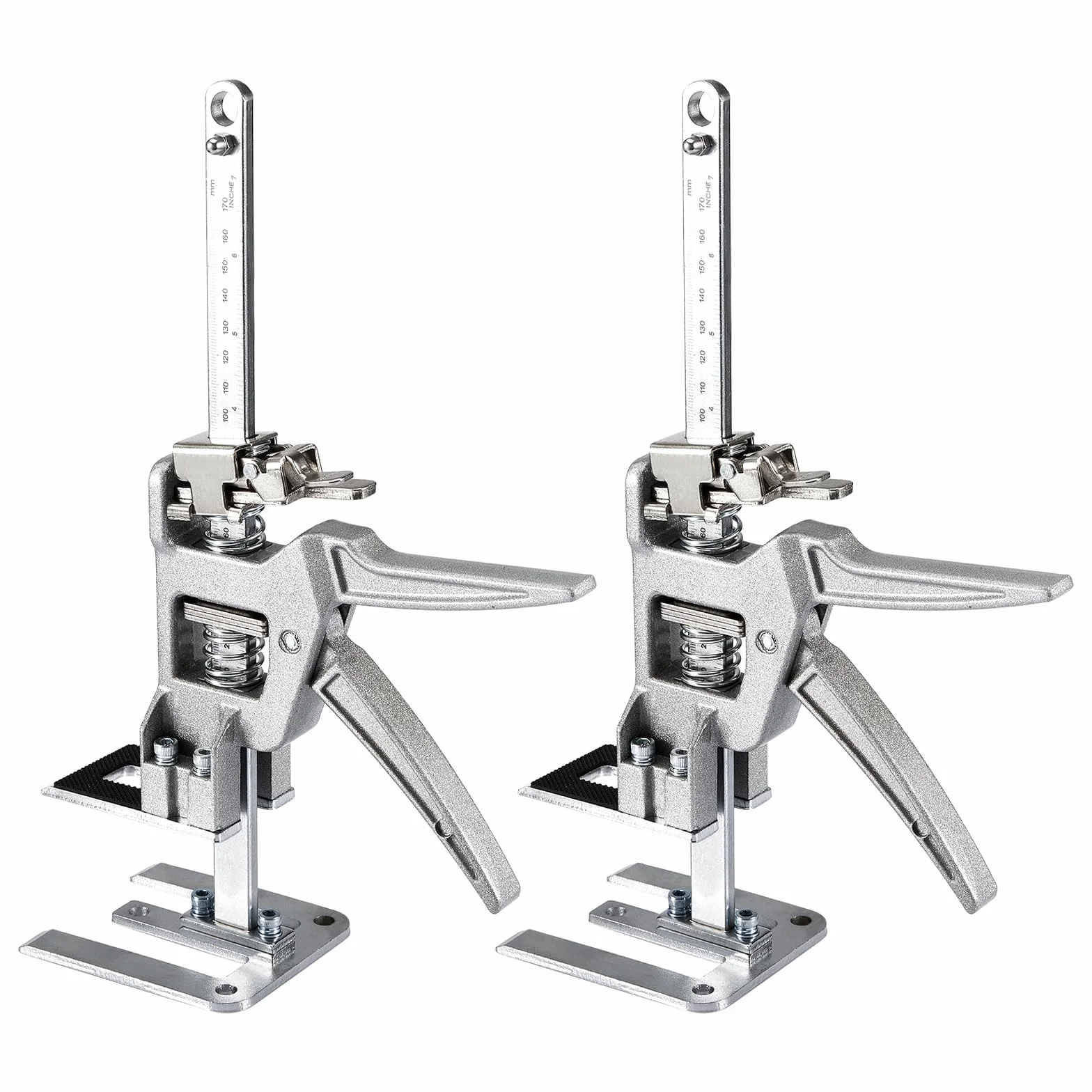 2 Stück Arm Arbeitssparender Heber mit Präzisionsskala, Stabile Kohlenstoffstahl Lastenheber für Schwere Möbel, Türheber, Schrankheber, Fliesenheber, Brettheber, Spannvorrichtung