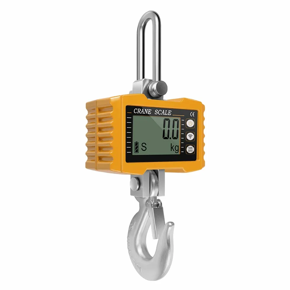 KKTECT Industrielle Hängewaage 1000kg/2000lb Hochleistungsfernbedienung wiederaufladbare Super Clear Digital Crane Scale