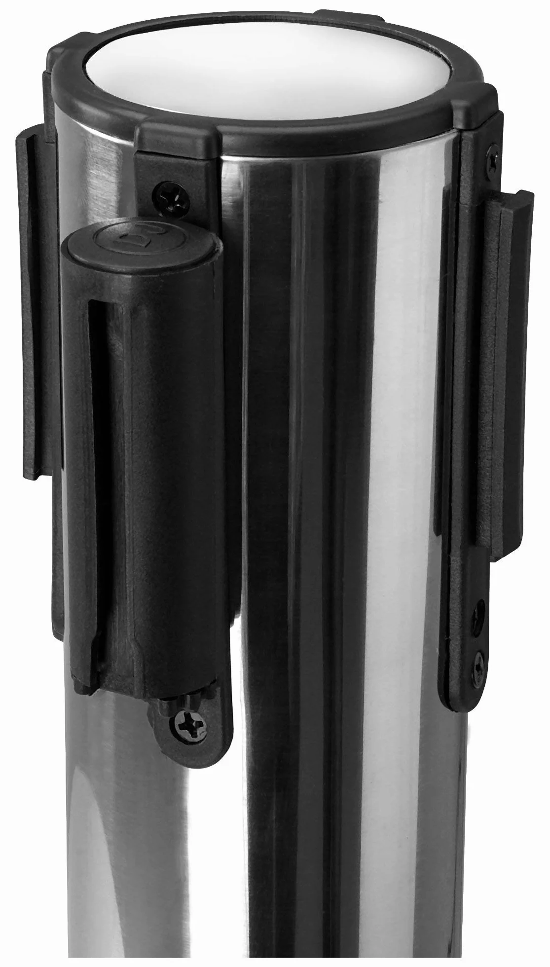 Stagecaptain PLS-200S Absperrständer Personenleitsystem Paar (2 Stück Absperrpfosten, Hotel, Ausstellung, Flughafen, Vip, roter Teppich, Absperrband rot) silber