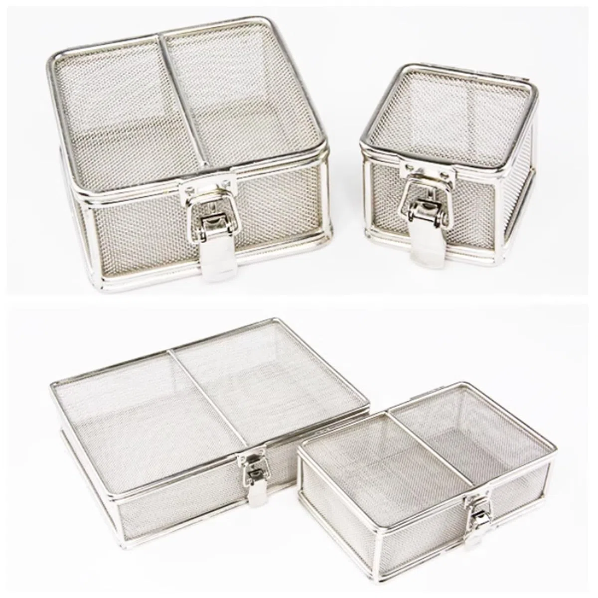 304 Edelstahl Desinfektionskorb, Instrumentenschale und Mesh Perforierte Körbe Sterilisationstray mit Deckel, Quality Industries Industriekorb Zum Waschen von Teilen, WWFKWEMK, a, 15 * 10 * 5cm