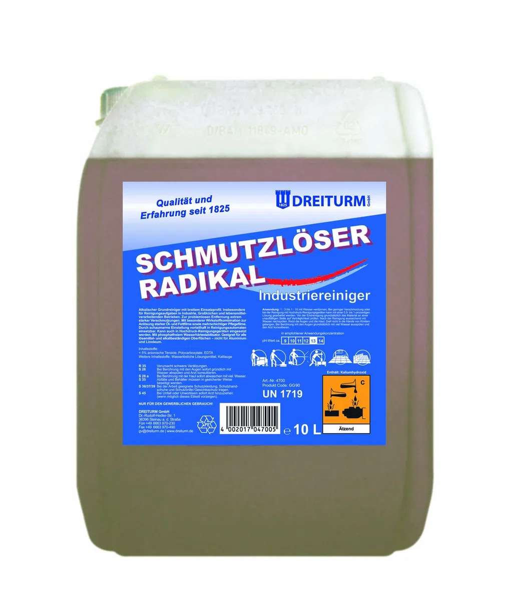DREITURM Industriereiniger SCHMUTZLÖSER RADIKAL, 10 Liter
