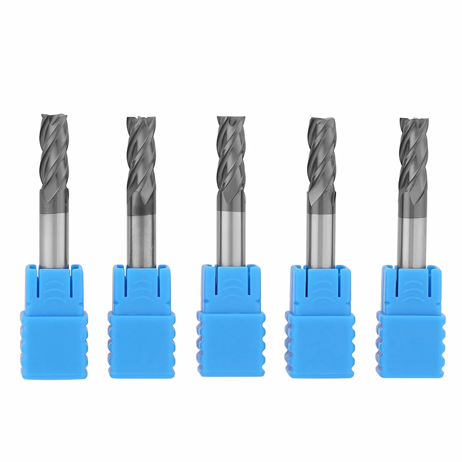 YWBL-WH Hartmetall 4 Flöte Schaftfräser CNC Fräser 6mm x 50mm, Poliert, Zentriert