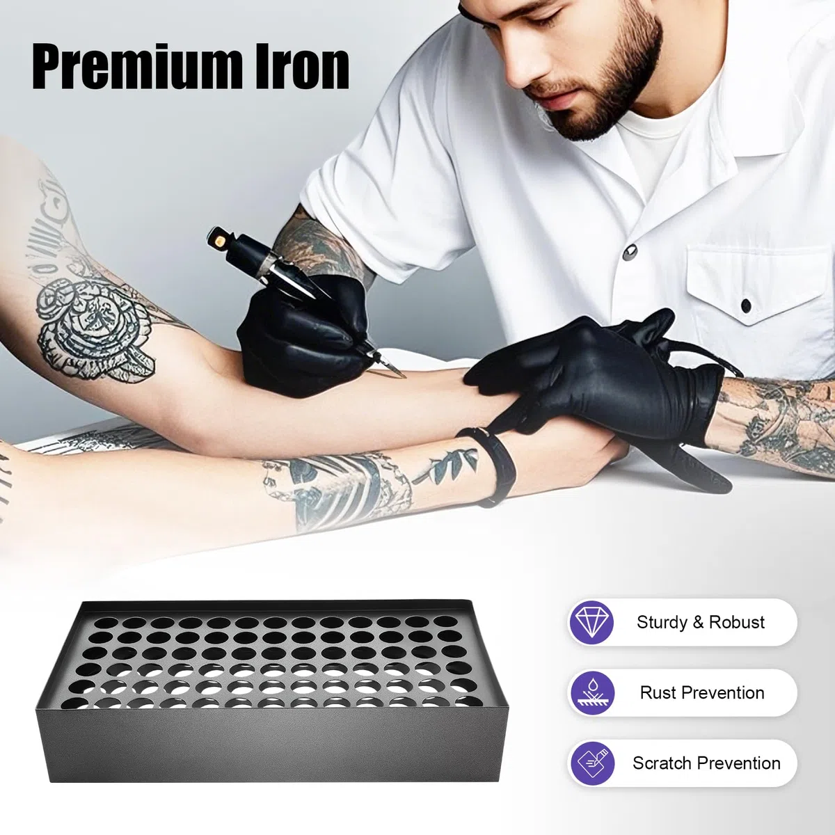 78 Löcher Tätowierungstinte Getränkehalter, Halterung für Pigmente, Tattoo-Ink Rack Tattoo Ink Displayhalter Tattoo Pigment Display Halter für Tattoo-Tinte