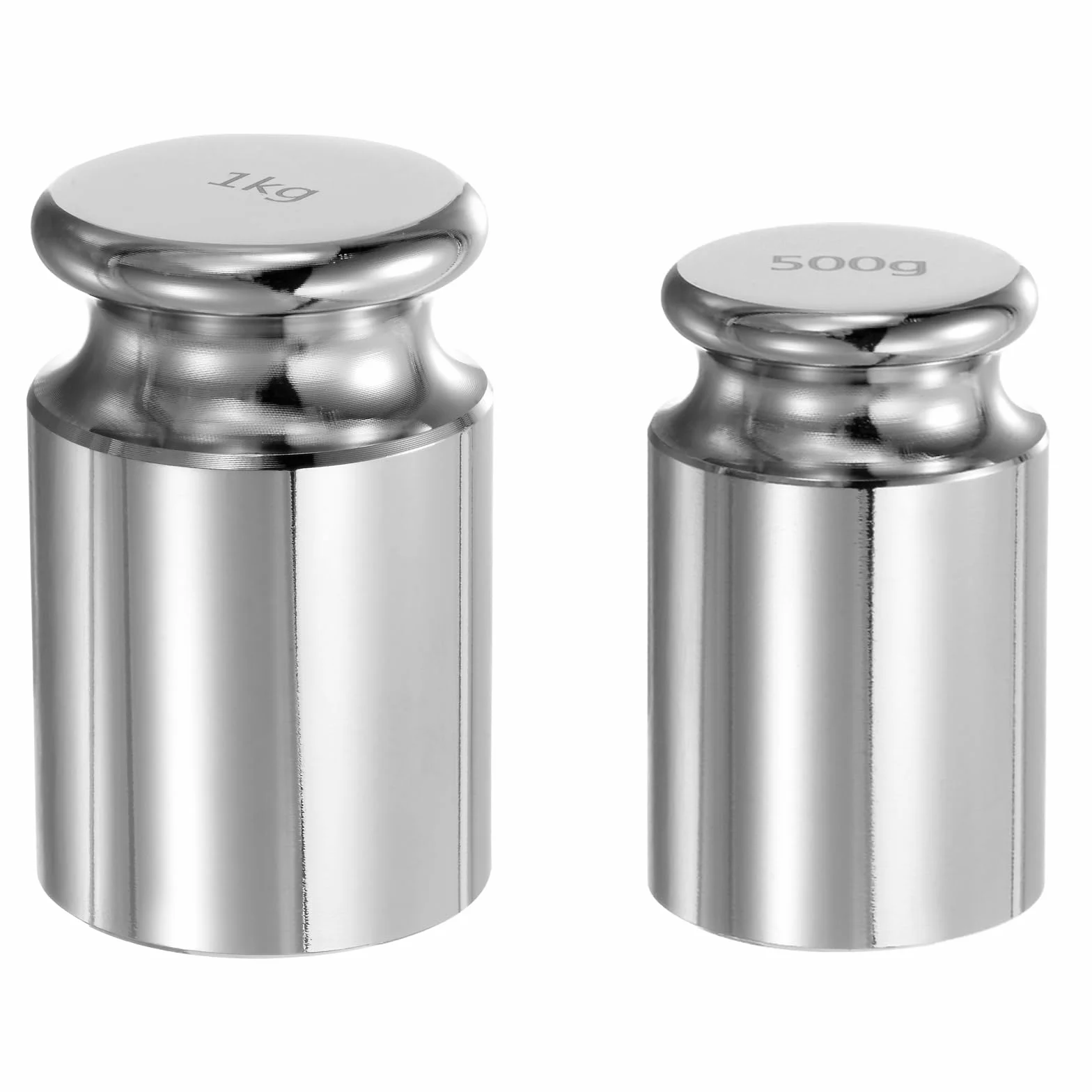 QUARKZMAN 2 Stück Gramm Kalibrierungsgewicht Set 500g 1kg M1 Präzision verchromter Stahl für digitale Waagen