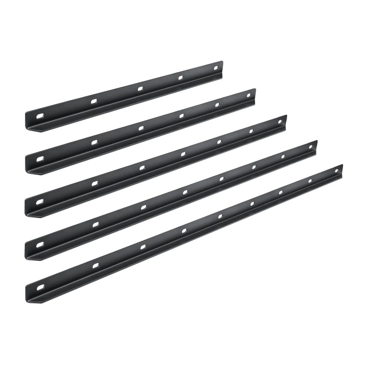 Natural Goods Berlin 3x Gratleiste L-FORM - Gratleiste Schwarz Metall 100 cm - Stabiler Unterzug Für DIY Holztischplatte - 1m Profilleiste L-förmig, Winkelleiste aus Stahl, Verstärkungsleiste Lang