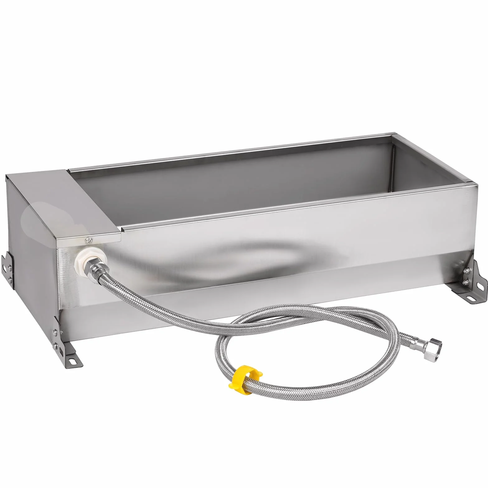 Tränkebecken mit 1/2 Zoll Schwimmerventil, Automatisches Ziegentränkebecken aus Edelstahl für Rinder, Pferde, Schafe, Hunde und Geflügel Tränken Viehbedarf