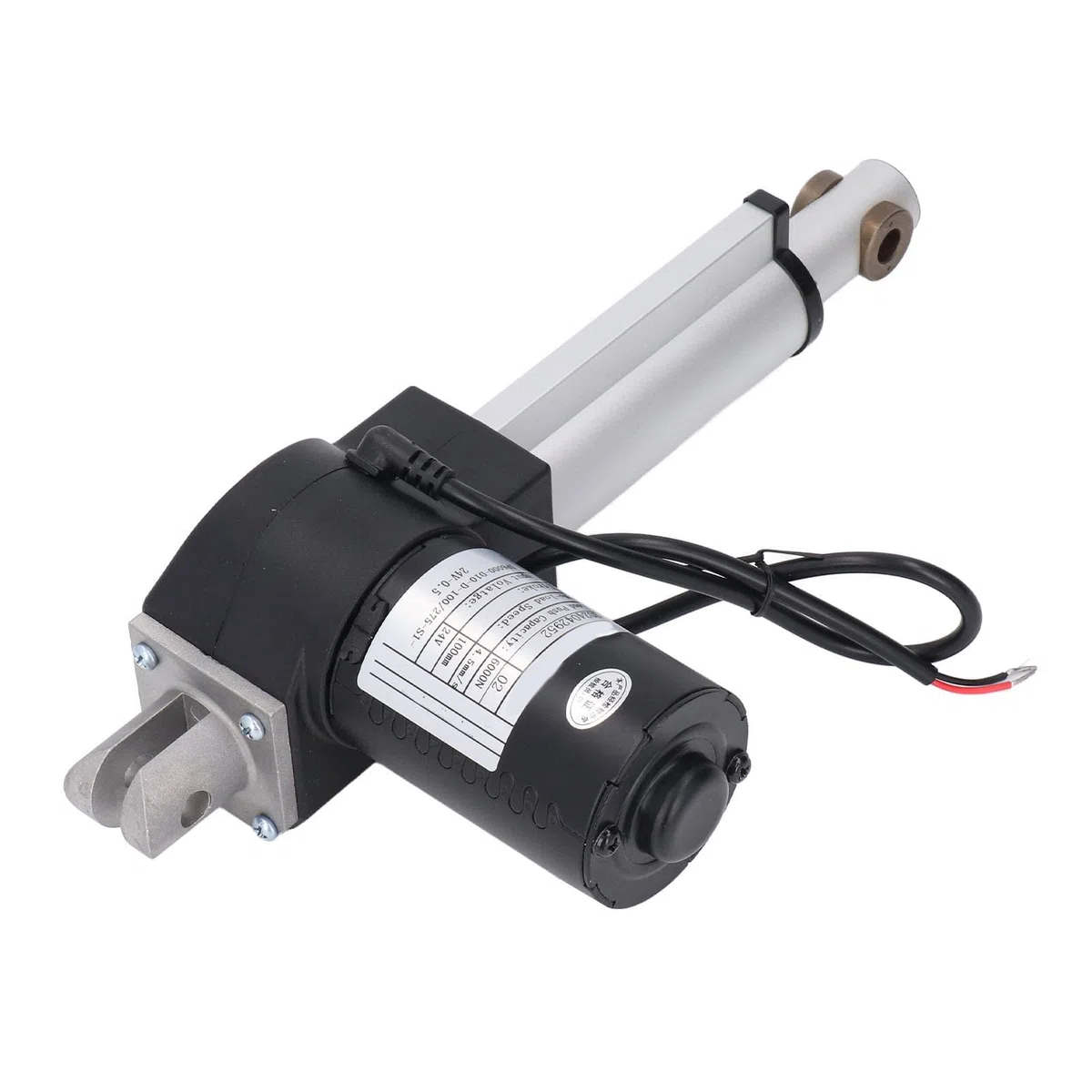 6000N Elektrischer Linearantrieb, 24 V, 100 Mm Hub, Hohe Sicherheit, Aluminiumrohr, ABS-Montageanschluss, IP43, 4,5 Mm/s, Medizin, Industrie, Landwirtschaft, Gastronomie,