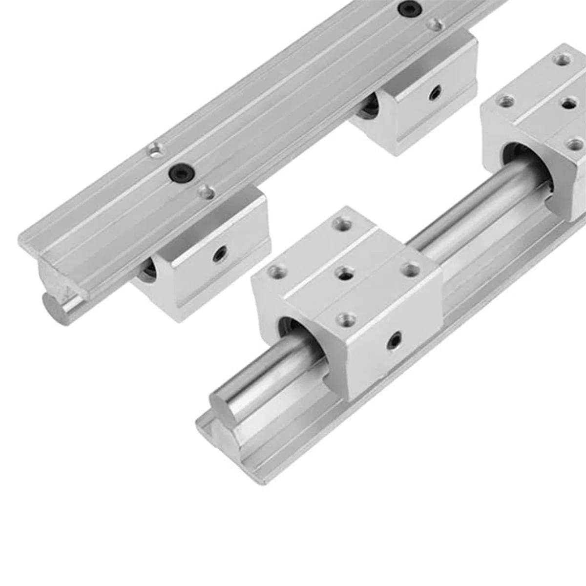SBR20 Linearführung 1200mm 2 x Linearschienen und 4 x Lagerblöcke, Linearschienenlänge 1200 mm Linearschienen für Maschinen und automatisierte Geräte