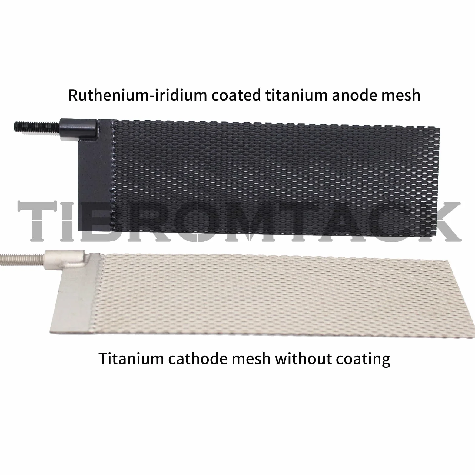 Elektroden aus Titan Elektrochemische Anwendung, 2PCS Titan Anode Mesh mit MMO Ruthenium-Iridium-Beschichtung und Kathoden-Elektrolyt-Mesh ohne Beschichtung für die Schwimmbadreinigung
