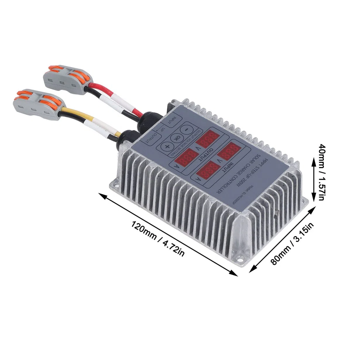 MPPT Solar-Laderegler Solar Batterie Laderegler Boost Spannungseinstellbarer Solarpanel-Regler mit LED-Anzeige Wasserdichtes Solar-Wechselrichter-Ladegerät für Solarmodule (24-85V) (400W)