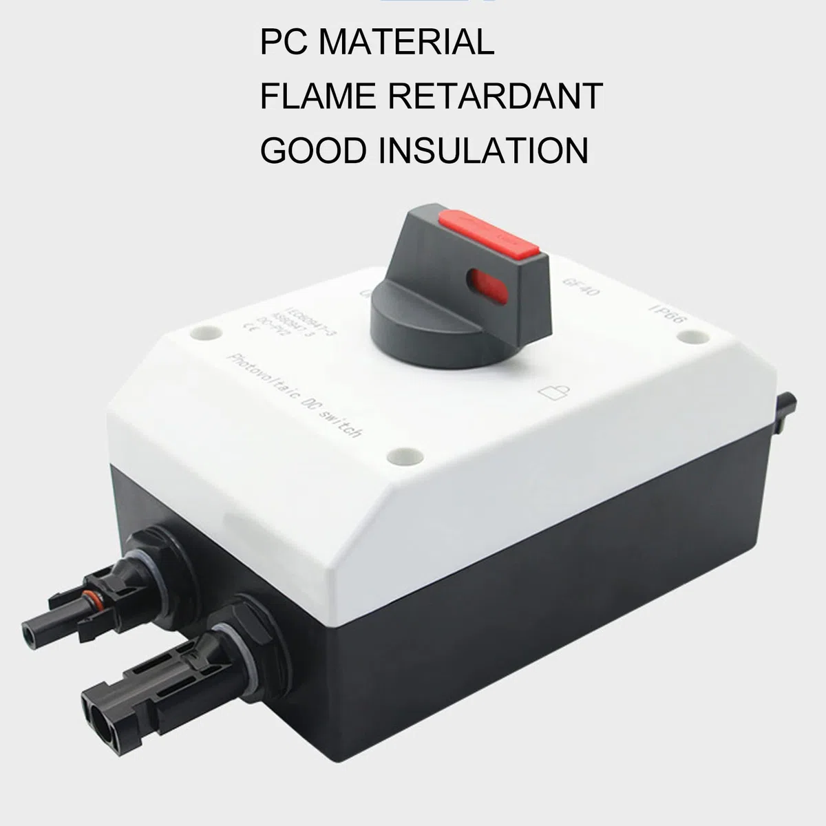 Photovoltaic DC Isolator Solar Switch Solar Disconnect Switch Solar DC Switch IP66 1200V 32A 4P mit Kompakter Größe für Solarstromsysteme RVS -Boote Vom Gitter (Grundtyp)