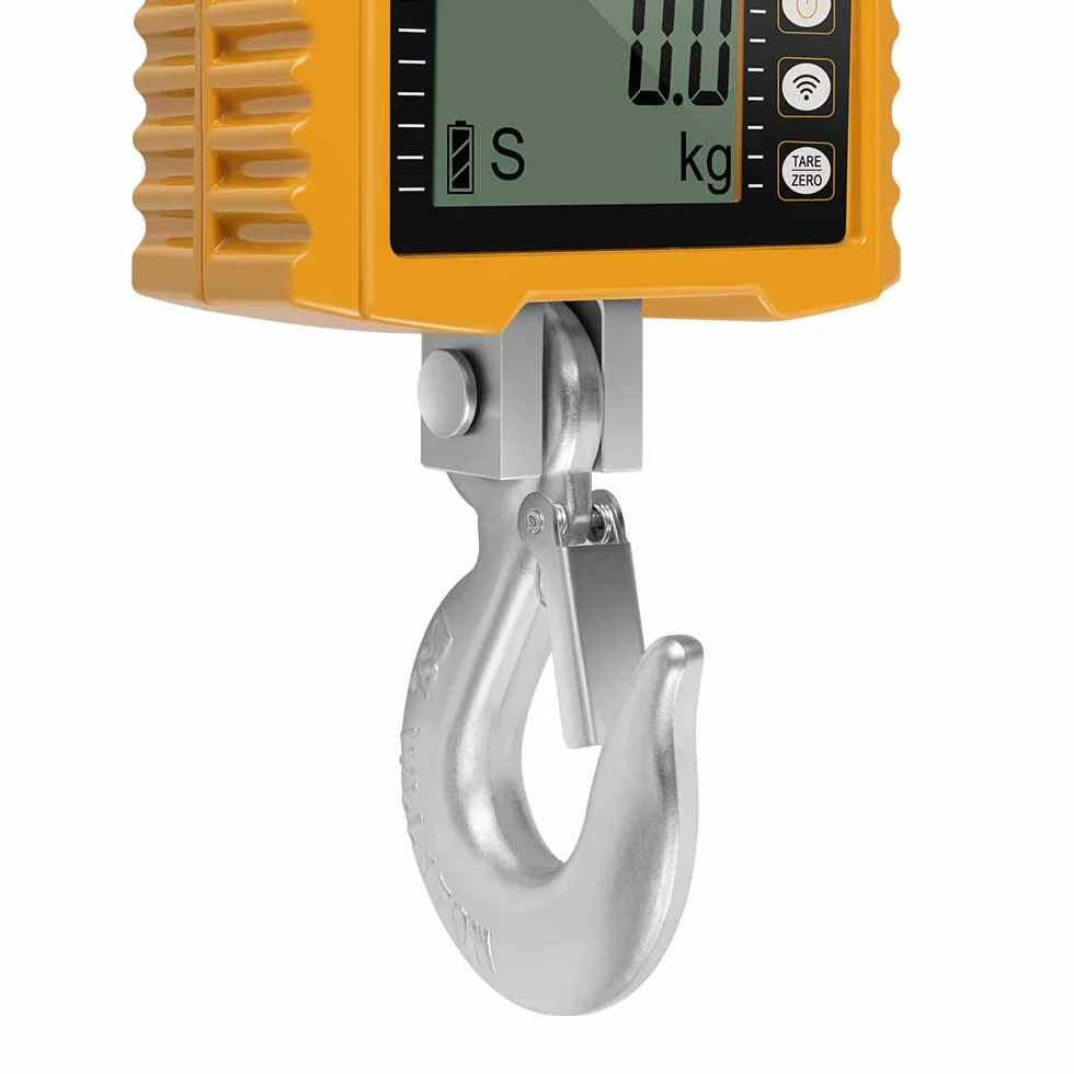 KKTECT Industrielle Hängewaage 1000kg/2000lb Hochleistungsfernbedienung wiederaufladbare Super Clear Digital Crane Scale