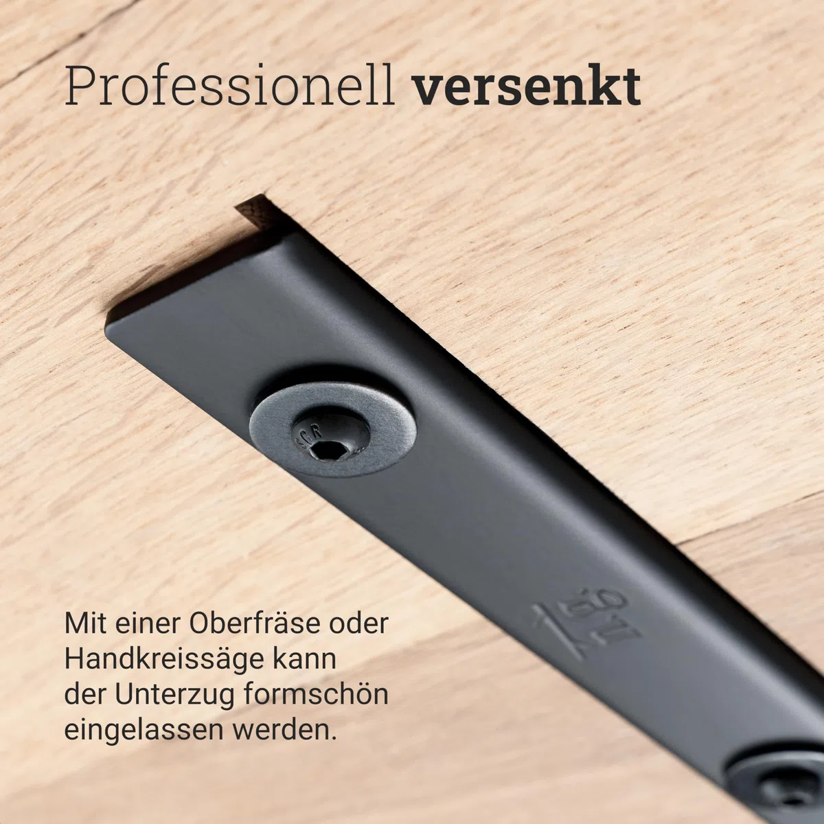 Natural Goods Berlin 3x Gratleiste L-FORM - Gratleiste Schwarz Metall 100 cm - Stabiler Unterzug Für DIY Holztischplatte - 1m Profilleiste L-förmig, Winkelleiste aus Stahl, Verstärkungsleiste Lang