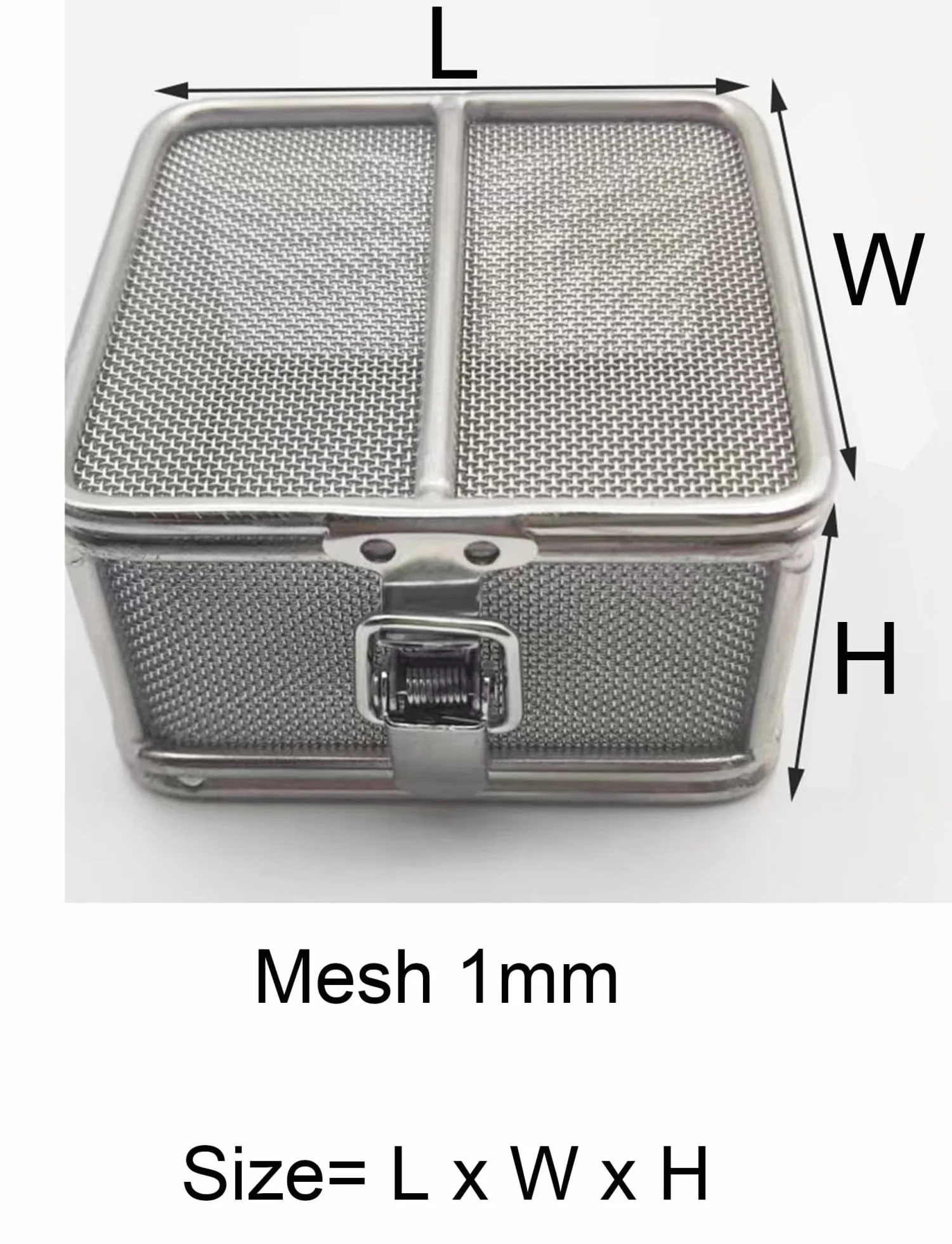 Sterilisationskorb for Instrumente aus Metall mit Deckel, Laborschalen, Gitterkorb aus Edelstahl 304, Instrumentenschale und perforierte Gitterkörbe, for Krankenhaus, Klinik(20x15x5cm/8x5.9x2in)