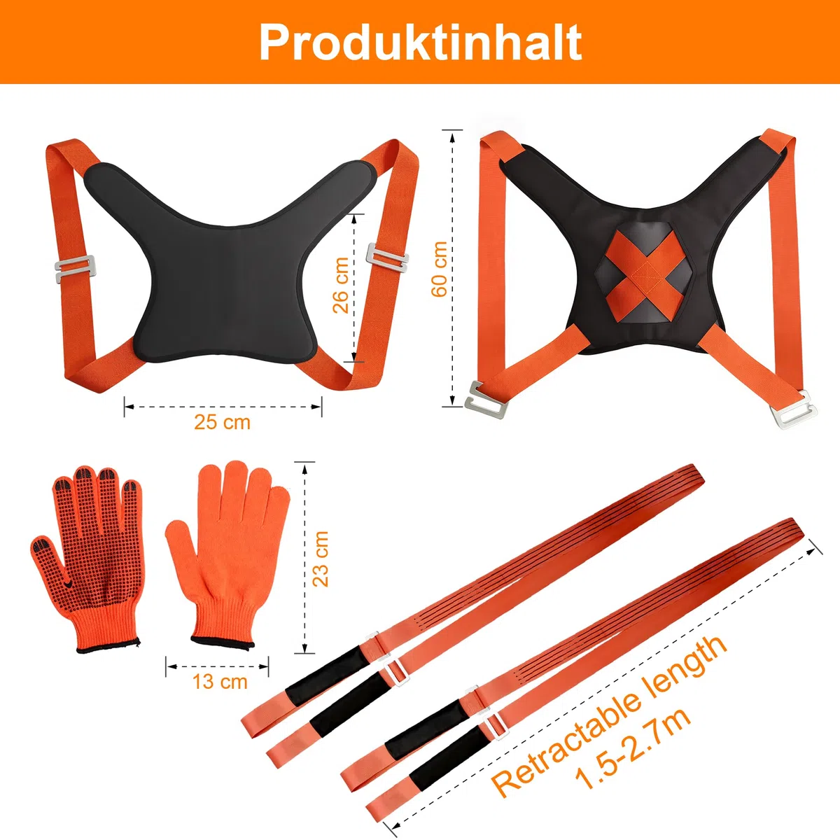 Tragegurte Umzug für 2 Personen - Möbeltragegurte aus Polyester mit Schulterpolster | Transportgurt für Möbel, Matratzen, Kühlschränke | Inkl. Anti-Rutsch-Handschuhe (380kg Traglast)