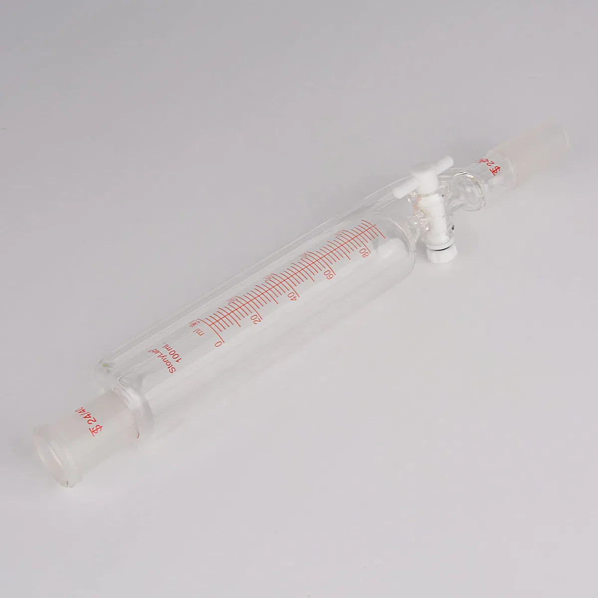 stonylab Druckausgleich Glastropftrichter mit Abgestufter Zugabe, Borosilikatglas Tropftrichter Addition Funnel Labortrichter mit 24/40 Gelenk und PTFE Absperrhahn (24/40 Joint, 100 ml)