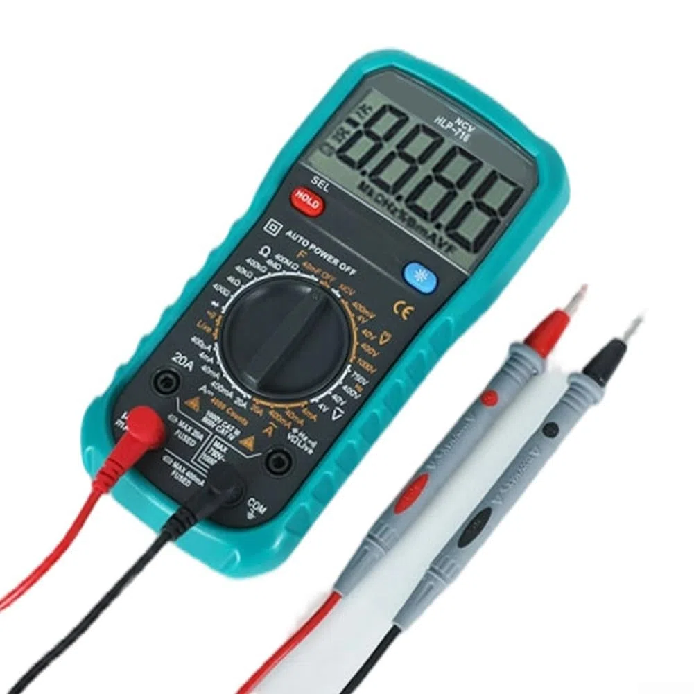 HLP716 Sprachgesteuertes digitales Multimeter für Elektriker mit Wechselstrom-, Gleichstrom-, Widerstands- und Kapazitätsfunktionen