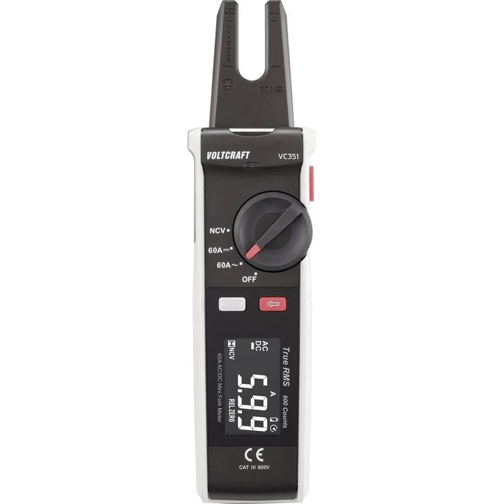 VOLTCRAFT VC-351 Stromzange CAT III 600 V Anzeige (Counts): 600