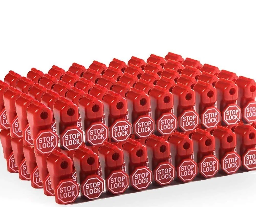 Anti-Sweep-Diebstahl-Stopper-Schloss, 6 mm, Rot, 100 Stück