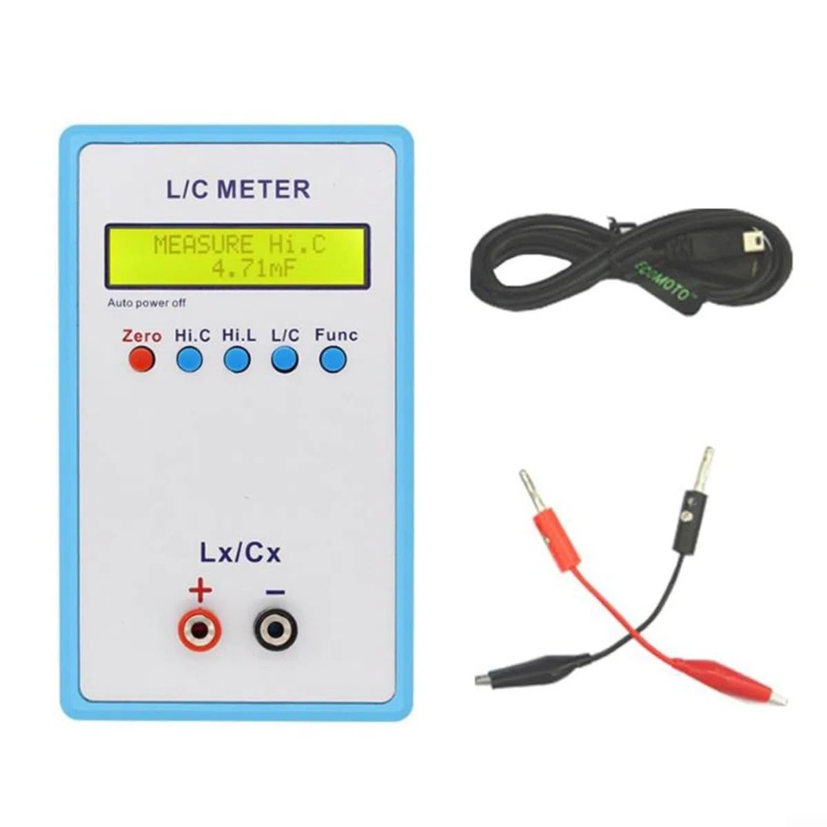 KiraKira LC-200A Digitales LC-Messgerät, misst 1pF-100mF Kapazität & 1uH-100H Induktivität, tragbarer Handtester mit 1602 LCD-Bildschirm