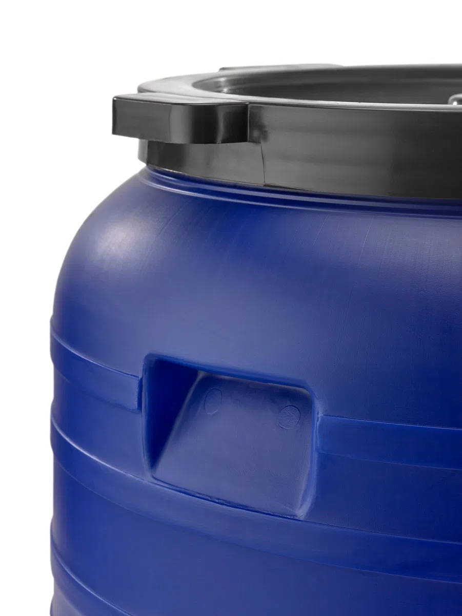Fass mit Wasserhahn, Durchmesser 52 cm, Fassungsvermögen 100 Liter