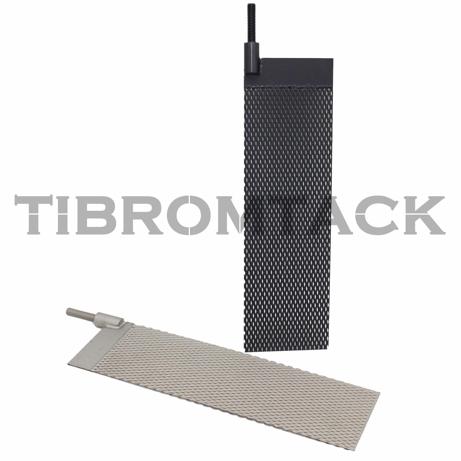 Elektroden aus Titan Elektrochemische Anwendung, 2PCS Titan Anode Mesh mit MMO Ruthenium-Iridium-Beschichtung und Kathoden-Elektrolyt-Mesh ohne Beschichtung für die Schwimmbadreinigung