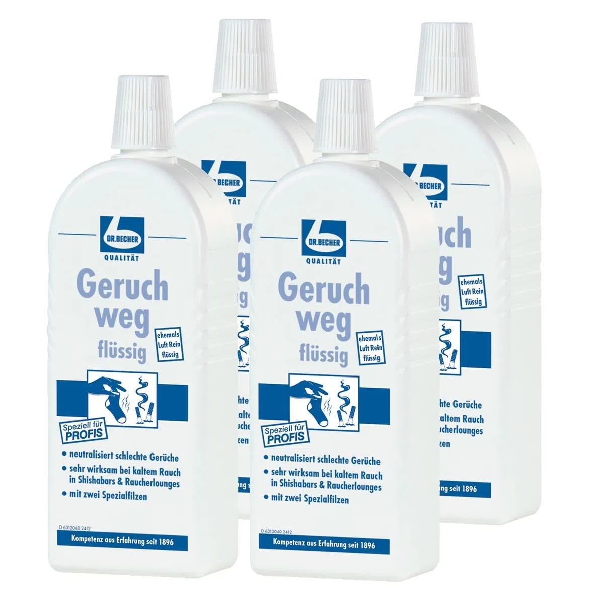 Becher 4 x Dr. Rauchglas 500 ml - neutralisiert unangenehme Aromen