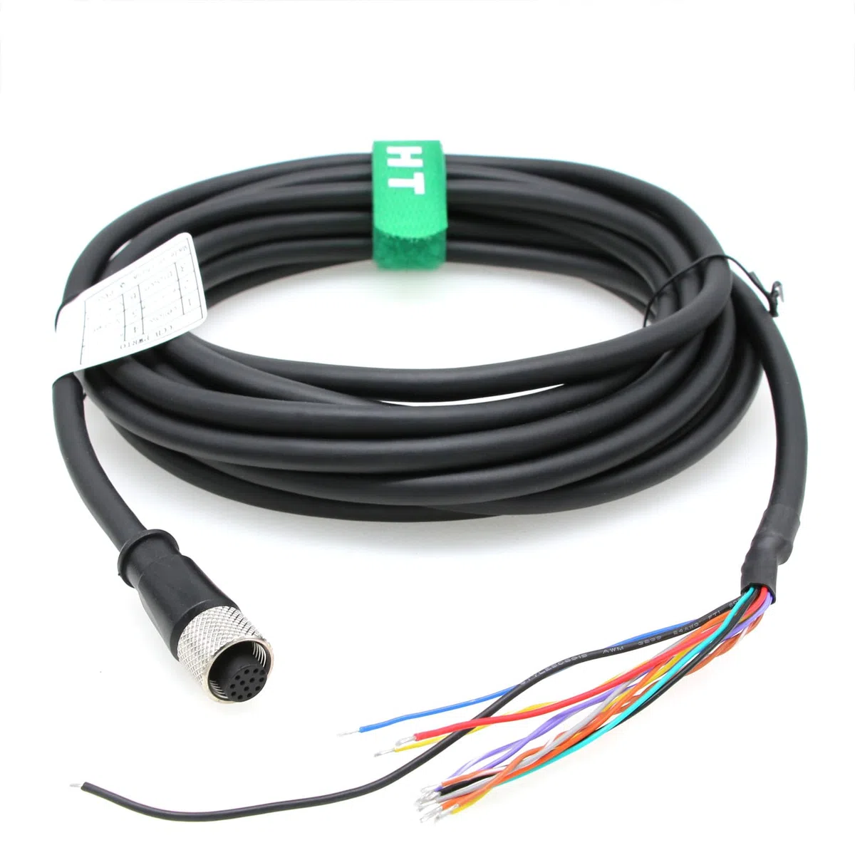 HangTon Cognex In-Sight 7000 8000 24V Power IO Kabel M12 A-kodiert 12 Pin Buchse auf fliegendes Kabel für industrielle Sensor Profibus Netzwerk Automatisierungsanwendung CCB-PWRIO 5m