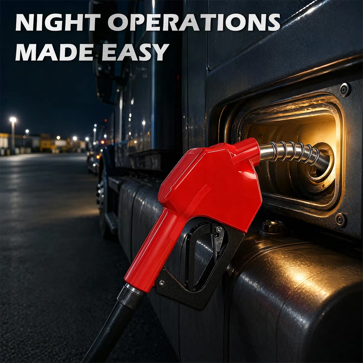 Automatische Zapfpistole Diesel 3/4", Selbstansaugende Tankpistole mit 3-stufig einstellbare Durchflussrate und Ergonomischer Griff für LKW, Traktoren & Baumaschinen