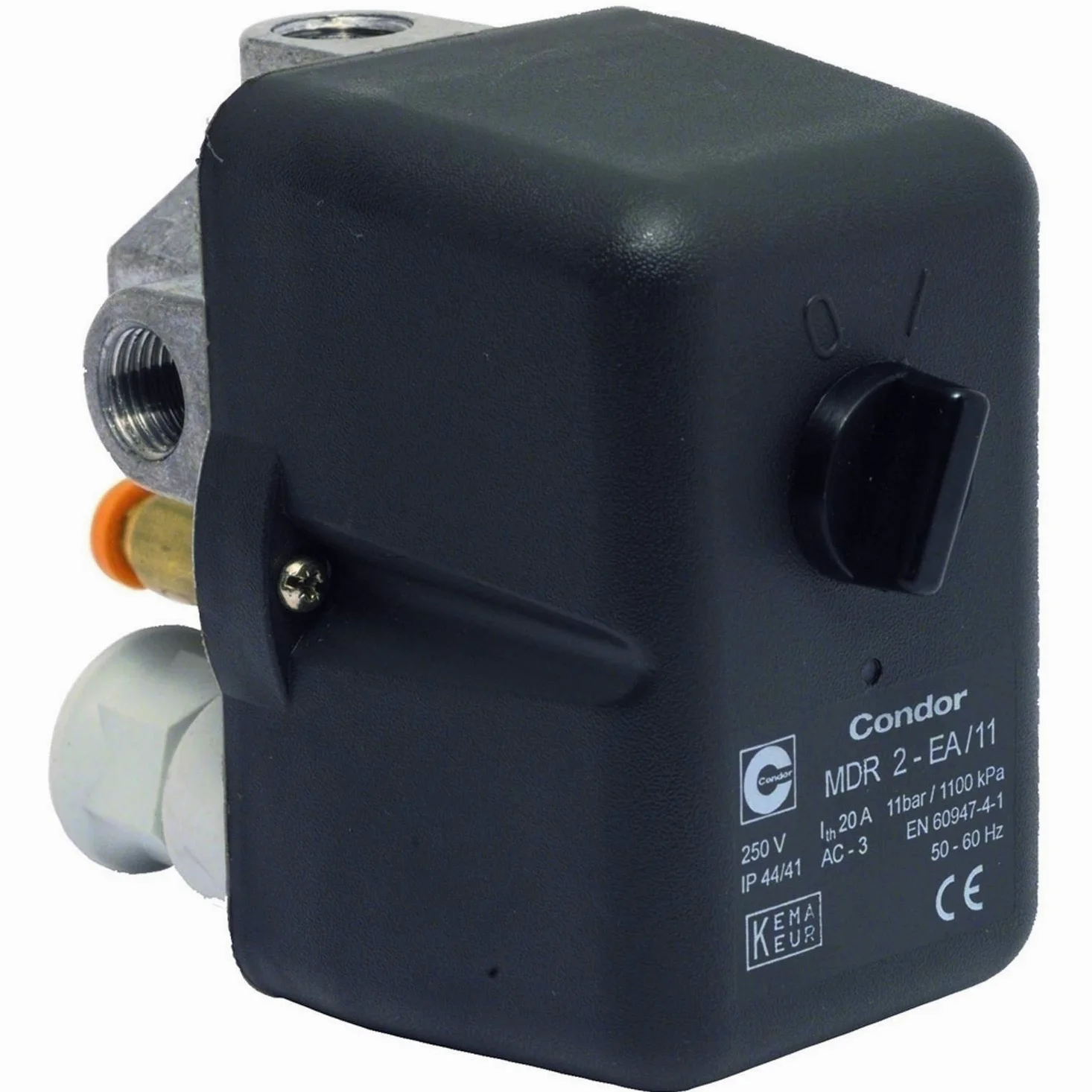 ELMAG Druckschalter CONDOR MDR 2/11 bar, 230 Volt, Grau, Schwarz