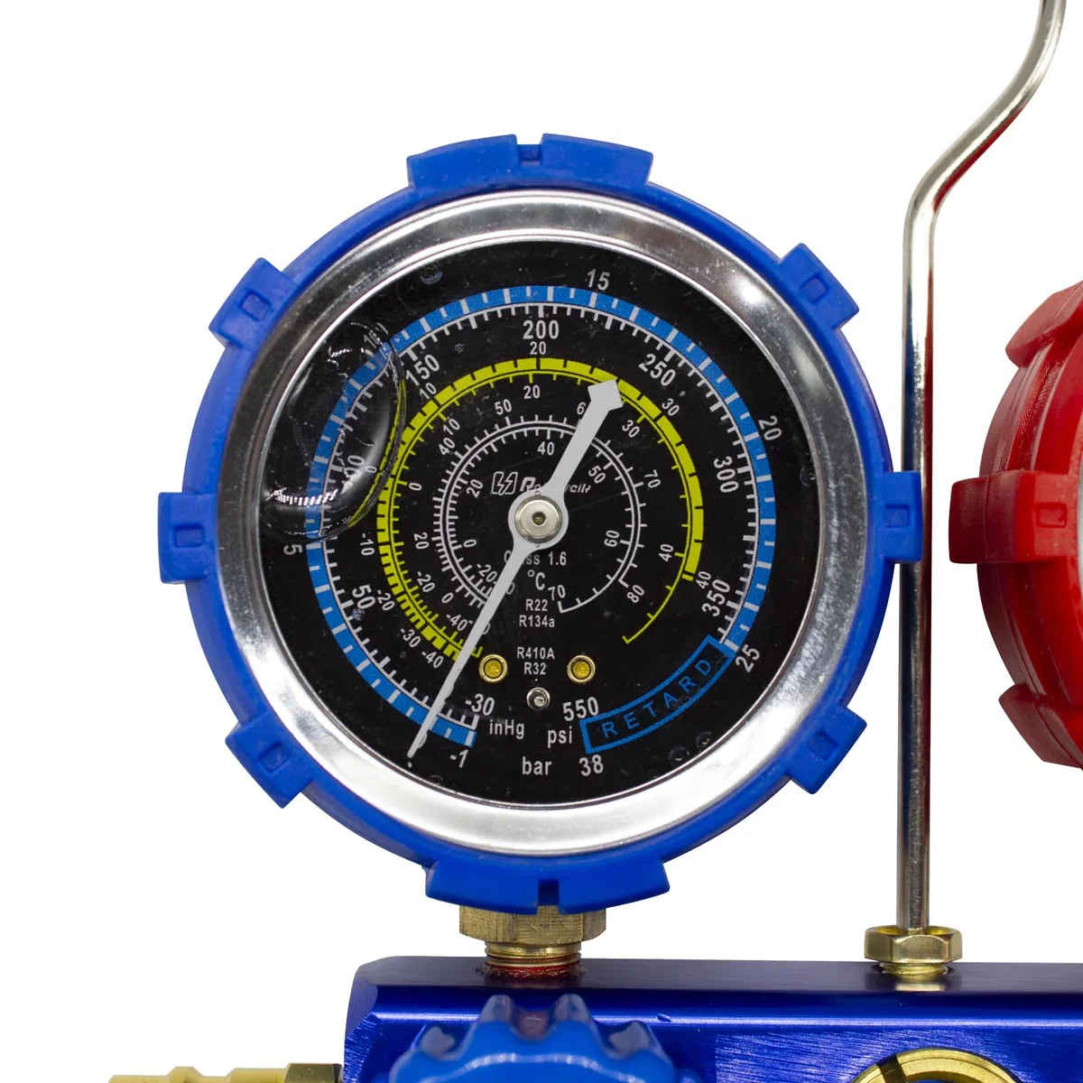 Manometer mit Glyzerin Koffer Set für Klimaanlage, R32, R410, R134, vibrationsfrei