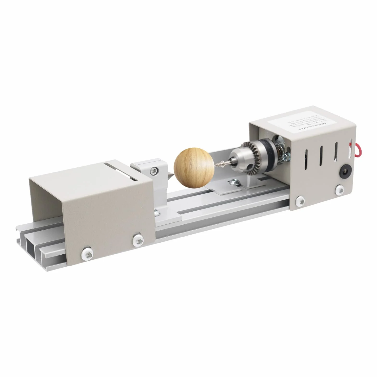 Mini Drehmaschine 96W, 4000–9000 U/min 7-Stufen Tischdrehbank mit Präzisionsfutter, Kompakte Drehbank für Holz, Perlen & Gravur, inkl. 6 Schnitzmesser & Zubehör