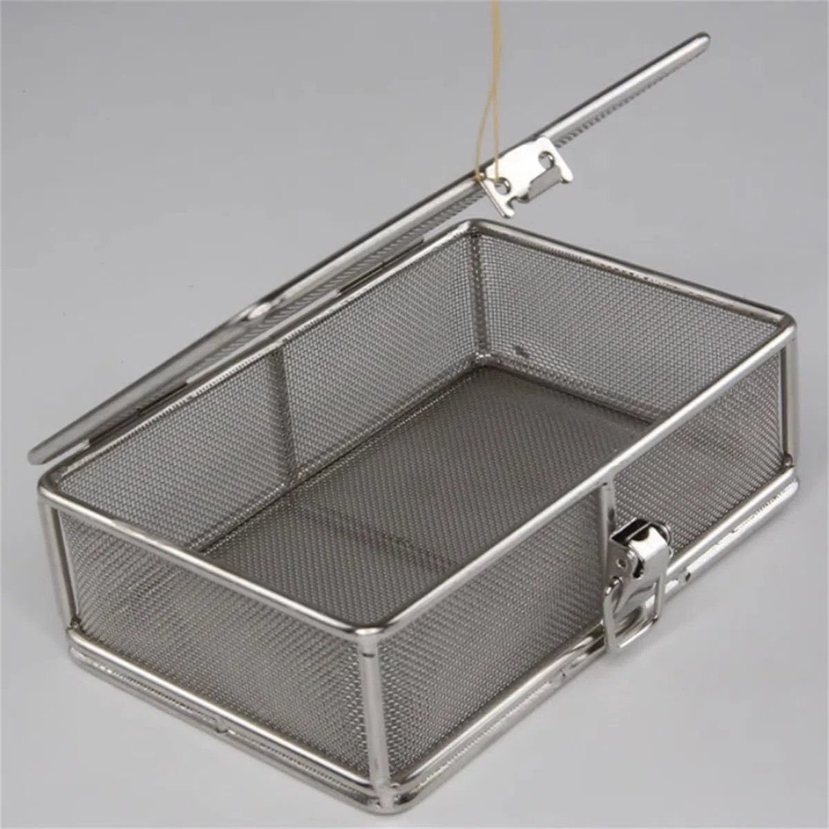 304 Edelstahl Desinfektionskorb, Instrumentenschale und Mesh Perforierte Körbe Sterilisationstray mit Deckel, Quality Industries Industriekorb Zum Waschen von Teilen, WWFKWEMK, a, 15 * 10 * 5cm