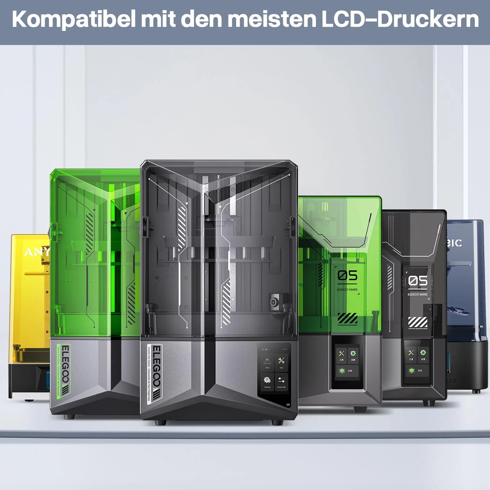 ELEGOO 8K ABS-Like Resin 3.0, UV-Härtendes 3D Resin mit Hohe Präzision, Nicht Spröde, Verbesserte Festigkeit und Zähigkeit für LCD/DLP 3D Drucker Photopolymer Harz Raumgrau 3000g