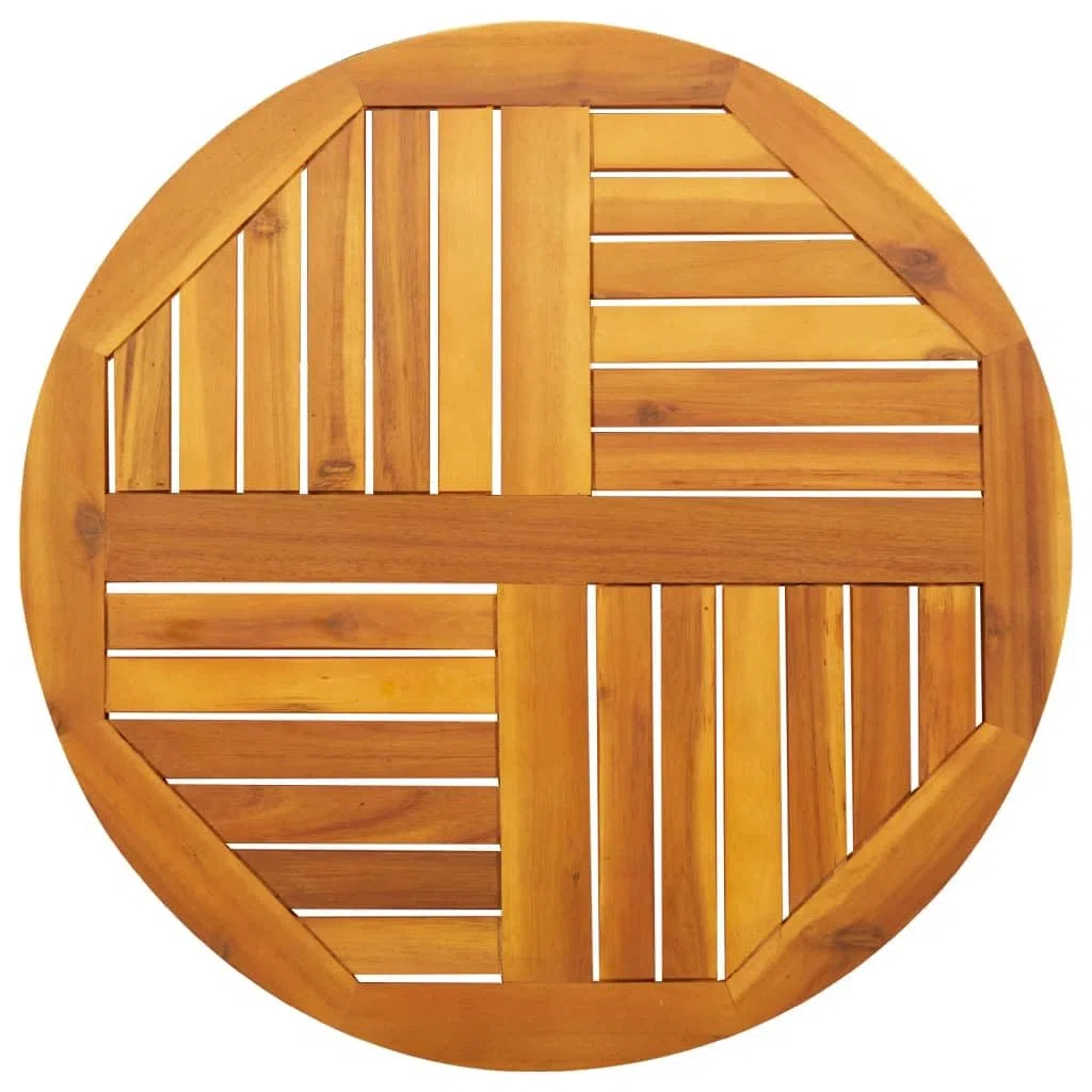 vidaXL Runde Tischplatte – Ø 70 x 2 cm, massives Akazienholz mit natürlichem Öl-Finish für Garten und Terrasse, Braun