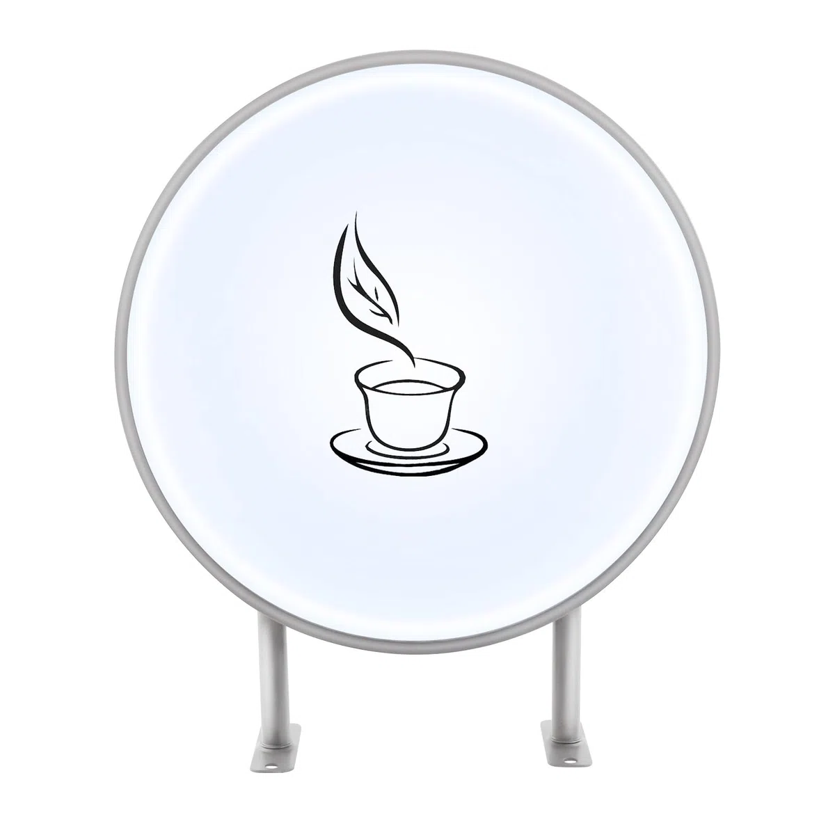 Lightbox | Doppelseitiger runder LED-Leuchtkasten | IP67 wasserdicht & 50.000h Lebensdauer | 10W Energieeffizienz-Klasse E | Ideal für Geschäfte, Cafés & Einzelhandel | 50cm Durchmesser