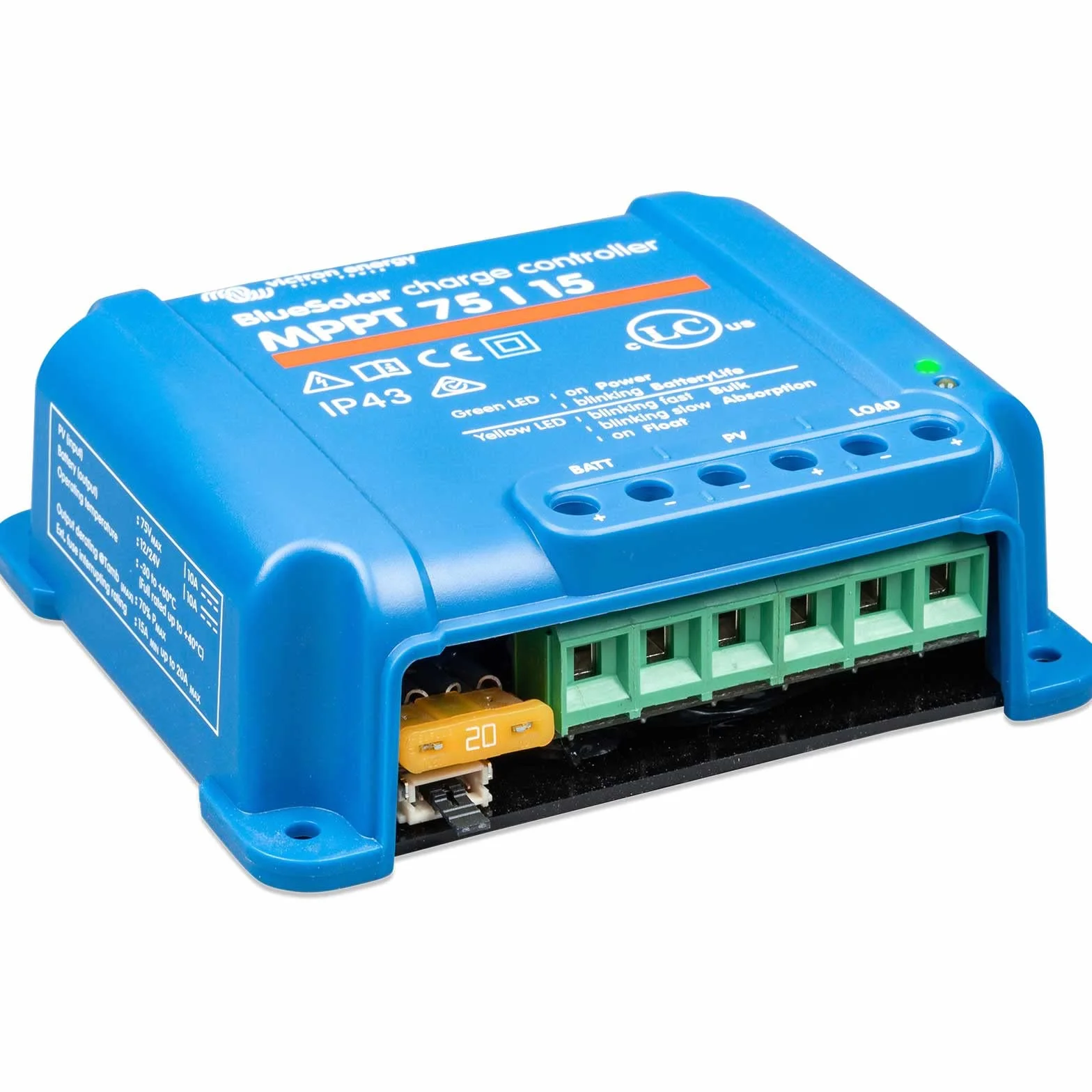 Victron Energy BlueSolar MPPT Laderegler - Solar Laderegler - 75V 15 Amp 12/24-Volt