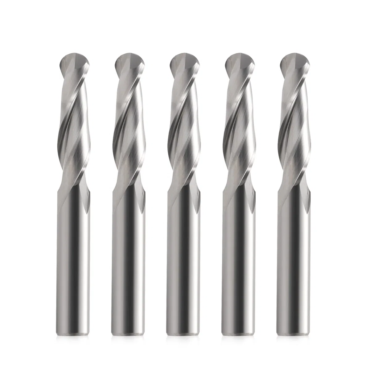 EU_HOZLY 6x22mm 2 Flöte Hartmetallkugel Nasenfräser CEL Packung mit 5