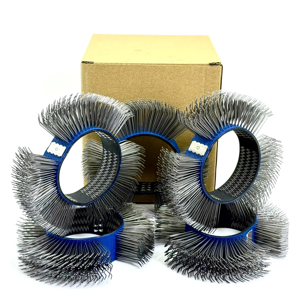 BürstenBänd 23mm Breite, Mittel Drahtbürste, 5 Stück | 0,5mm Kohlenstoff-Federstahl, Bristle Blasting Bänders, Korrosions und Rost Entfernung