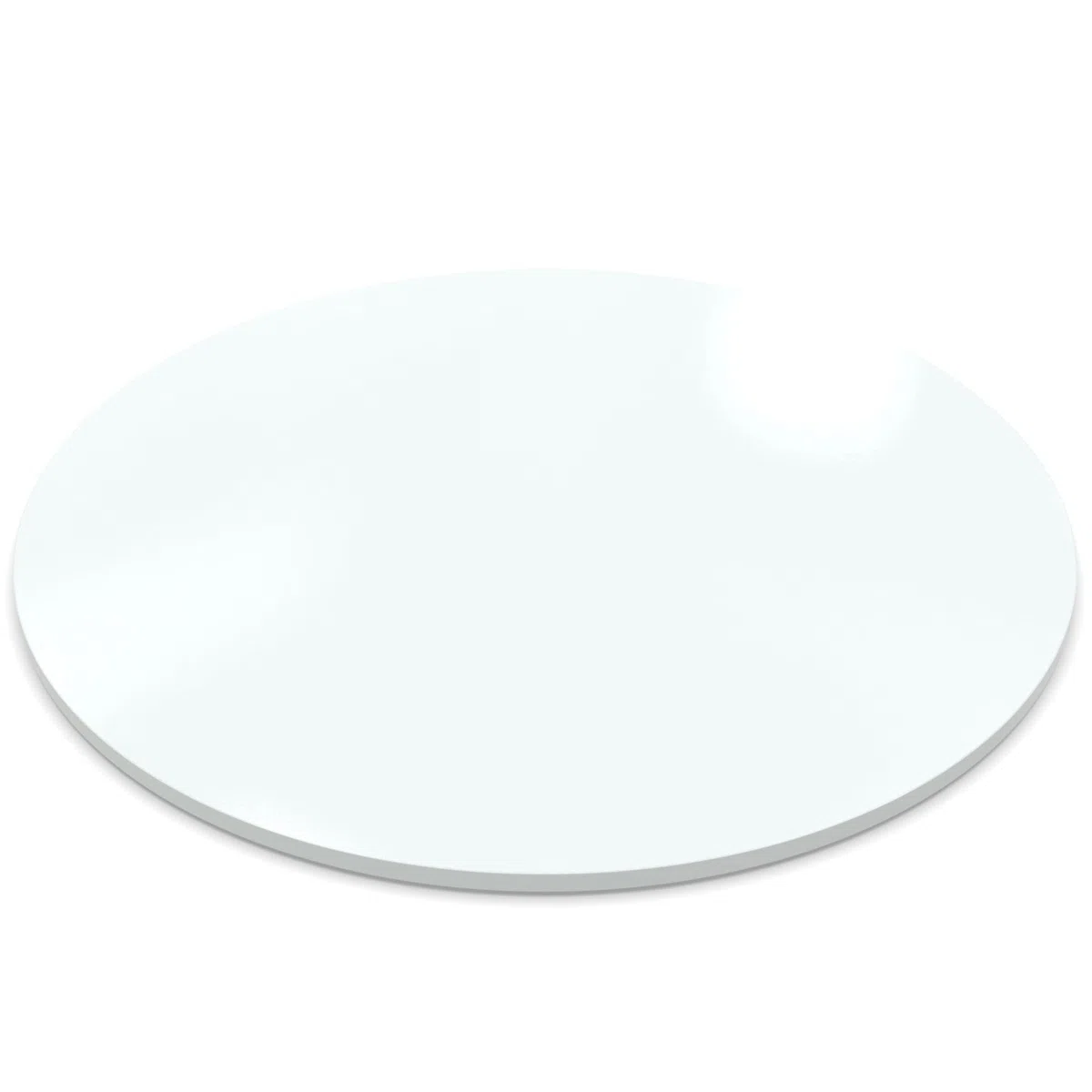 AUPROTEC Tischplatte rund Ø 500 mm - 25 mm stark, Kratzfest & pflegeleicht I ideal für Esstisch, Couchtisch & Wohnbereich I vielseitig einsetzbar I Weiß mit ABS Kante