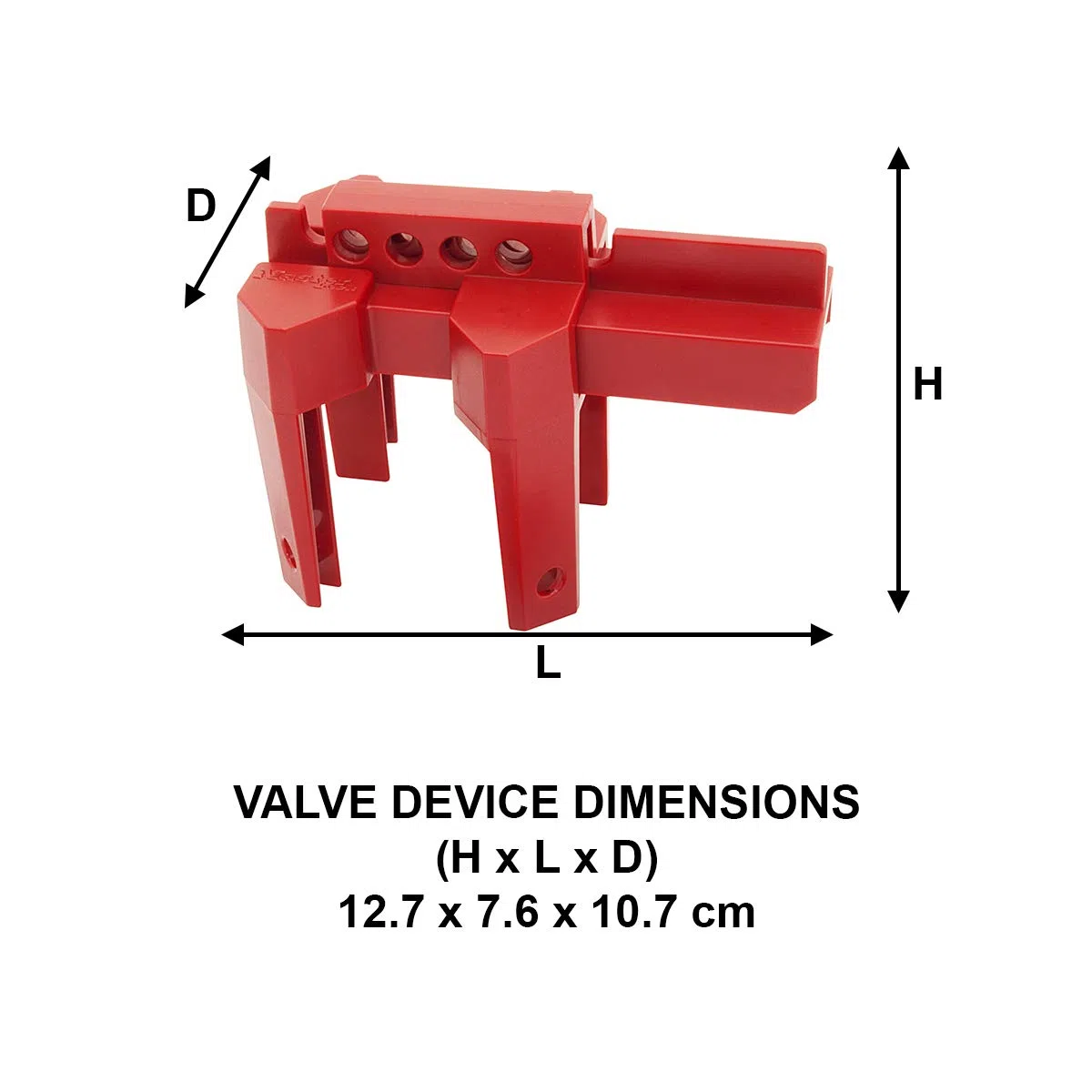 Master Lock S3080 Vierbein-Ventil Lockout, Einheitsgröße, Rot