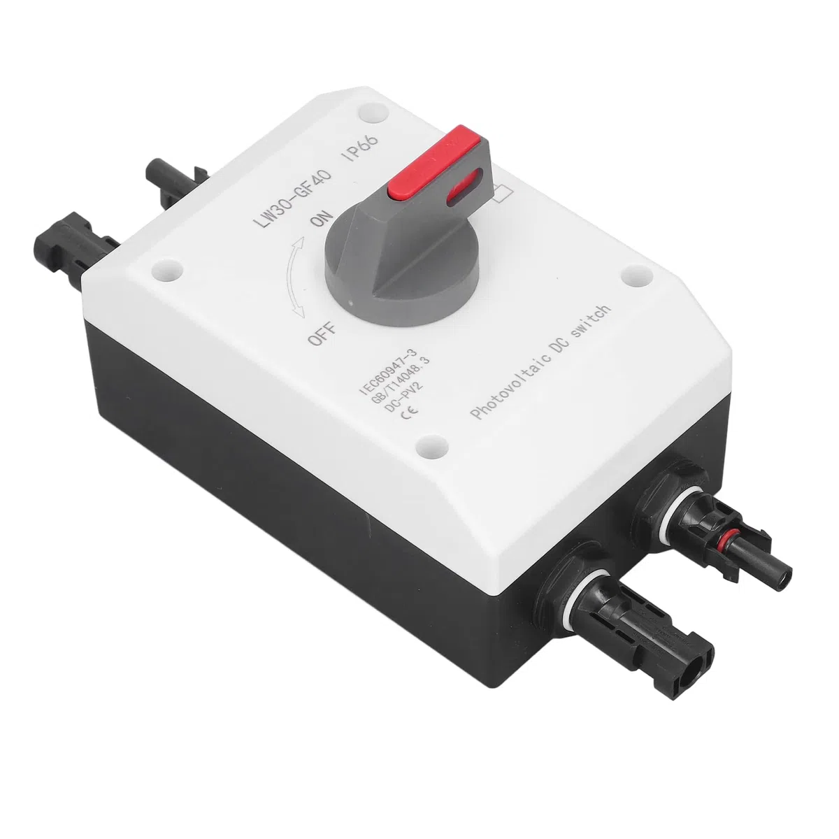 Photovoltaic DC Isolator Solar Switch Solar Disconnect Switch Solar DC Switch IP66 1200V 32A 4P mit Kompakter Größe für Solarstromsysteme RVS -Boote Vom Gitter (Grundtyp)