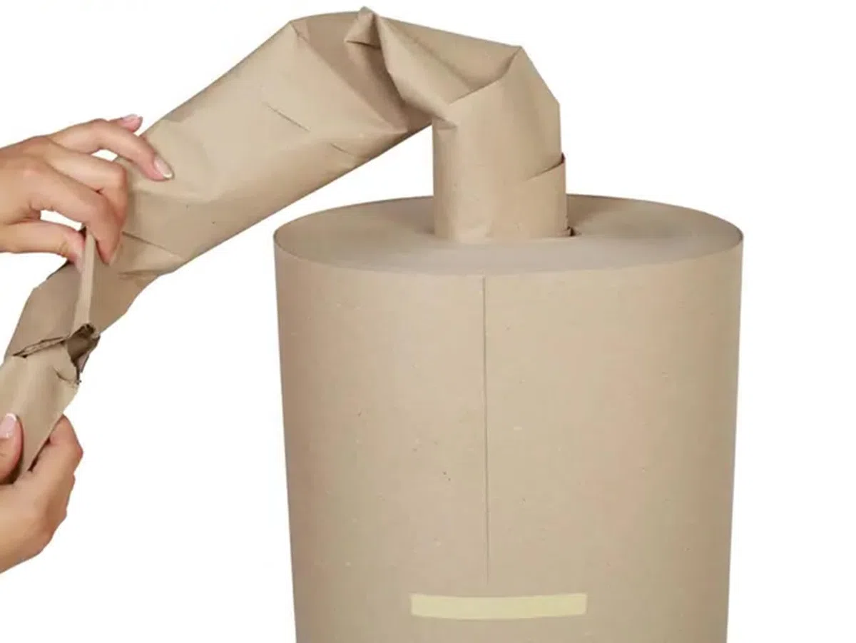 Knüllpapier - Stopfpapier - Schrenzpapier - Packpapier - Naturkraftpapier - Verpackungspapier - einfach abfreißen - zum Verpacken - 35cm x 460m - 90g7m²