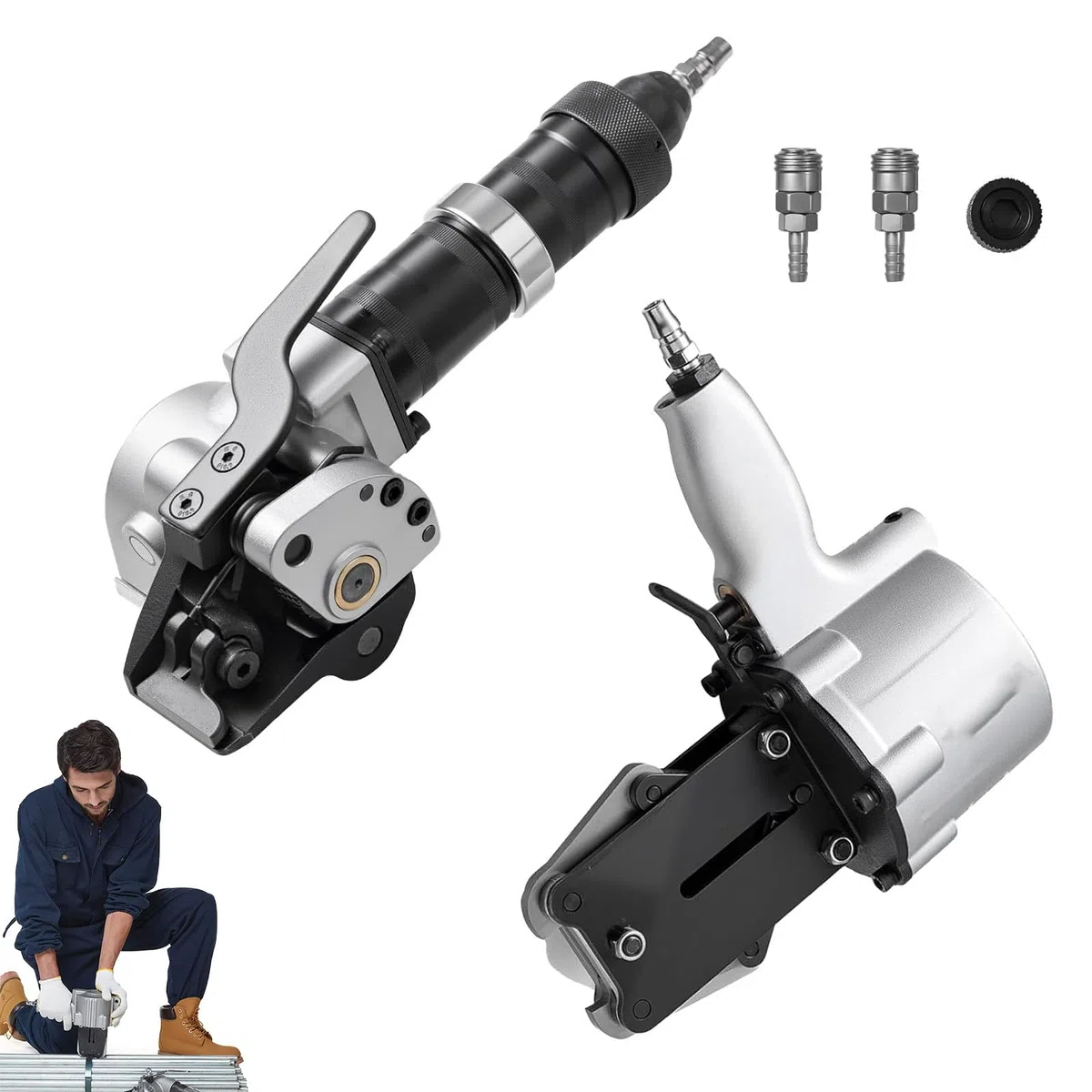 Metallumreifungswerkzeug, robuster Spanner und Schneider-Versiegeler, 8500N hohe Zugkraft, tragbare Industrieverpackung für 32 mm Metallband, langlebig und effizient