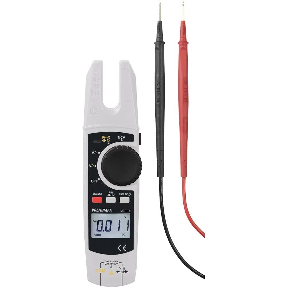 VOLTCRAFT VC-1113 Stromzange digital CAT II 1000 V, CAT III 600 V Anzeige (Counts): 6000