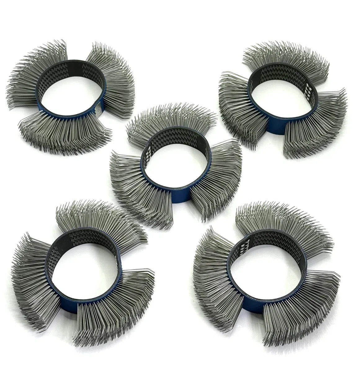 BürstenBänd 23mm Breite, Mittel Drahtbürste, 5 Stück | 0,5mm Kohlenstoff-Federstahl, Bristle Blasting Bänders, Korrosions und Rost Entfernung