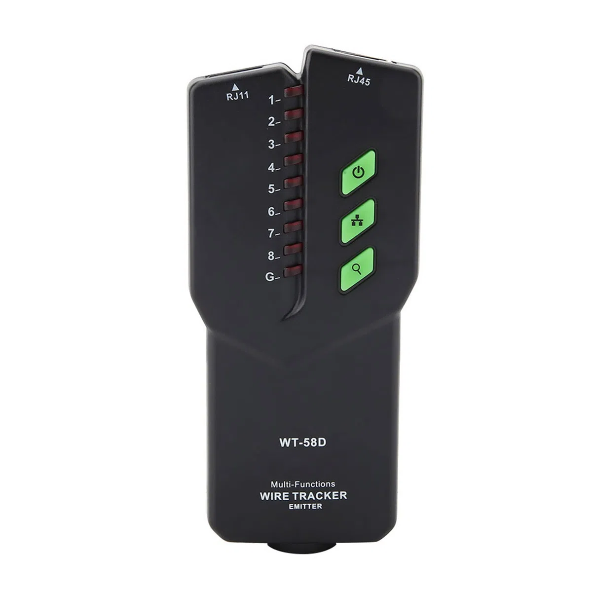 Wire Tracker, WT-58D Netzwerkkabeltester, Tragbare Multifunktions-Haltepunkttester RJ11 RJ45 Telefonkabel-, Netzwerk- und Kabeltester