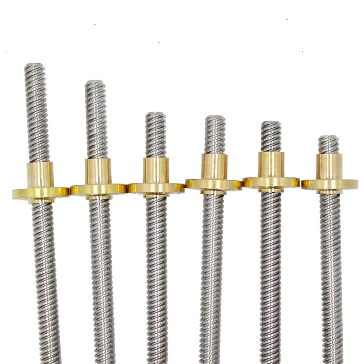 Gewindespiel T12 Trapezgewinde, 2 mm, 3 mm Steigung, 3 mm, 12 mm, 14 mm Blei, Edelstahl-Schraubenstange, T12-Leitspindel mit Messingmutter Schraube trapezförmig (Color : Pitch 2mm lead 14mm, Size :
