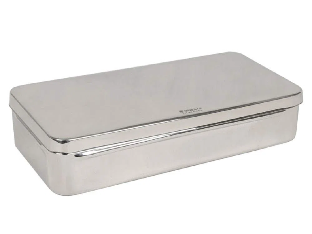 GIMA 26671 Edelstahl Kasten mit Griff, 30 cm x 15 cm x 6 cm